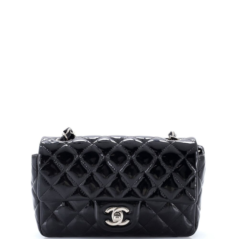 Chanel Mini Classic Single Flap Bag Quilted Patent